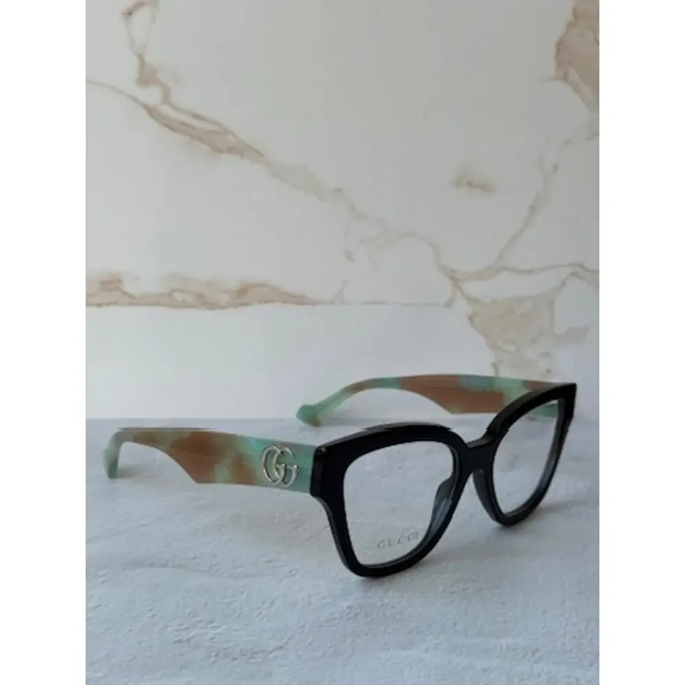 NEW Gucci GG1424O Black Blue Cat Eye Eyeglasses Frames
